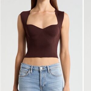 NSR Black Knit Sleeveless Top